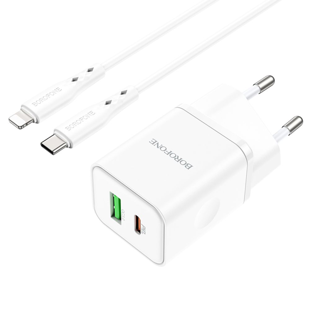 Купить СЕТЕВОЕ ЗАРЯДНОЕ УСТРОЙСТВО BOROFONE BN7 PD20W+QC3.0 TYPE-C TO LIGHTNING_2