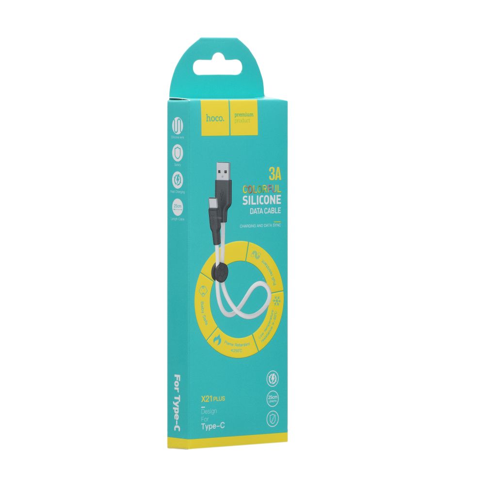 Купить USB HOCO X21 PLUS SILICONE TYPE-C 0.25M_2
