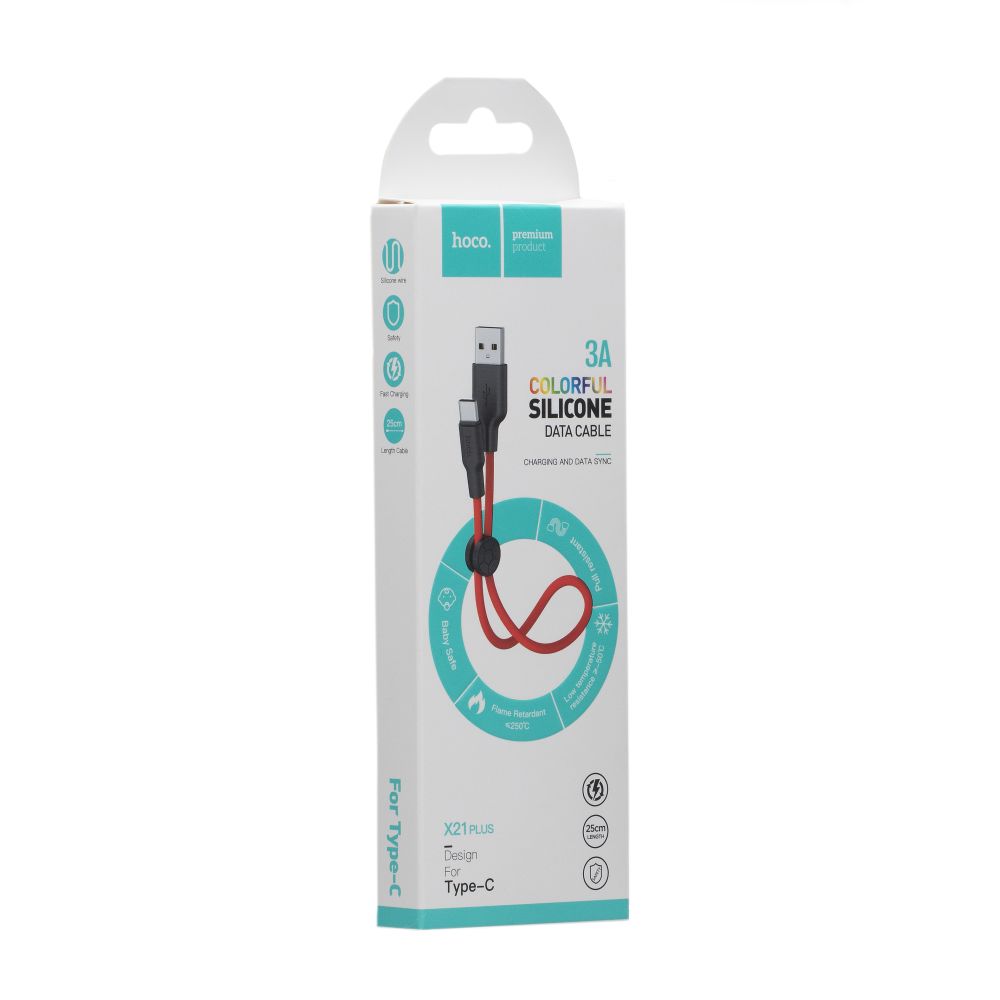 Купить USB HOCO X21 PLUS SILICONE TYPE-C 0.25M_3