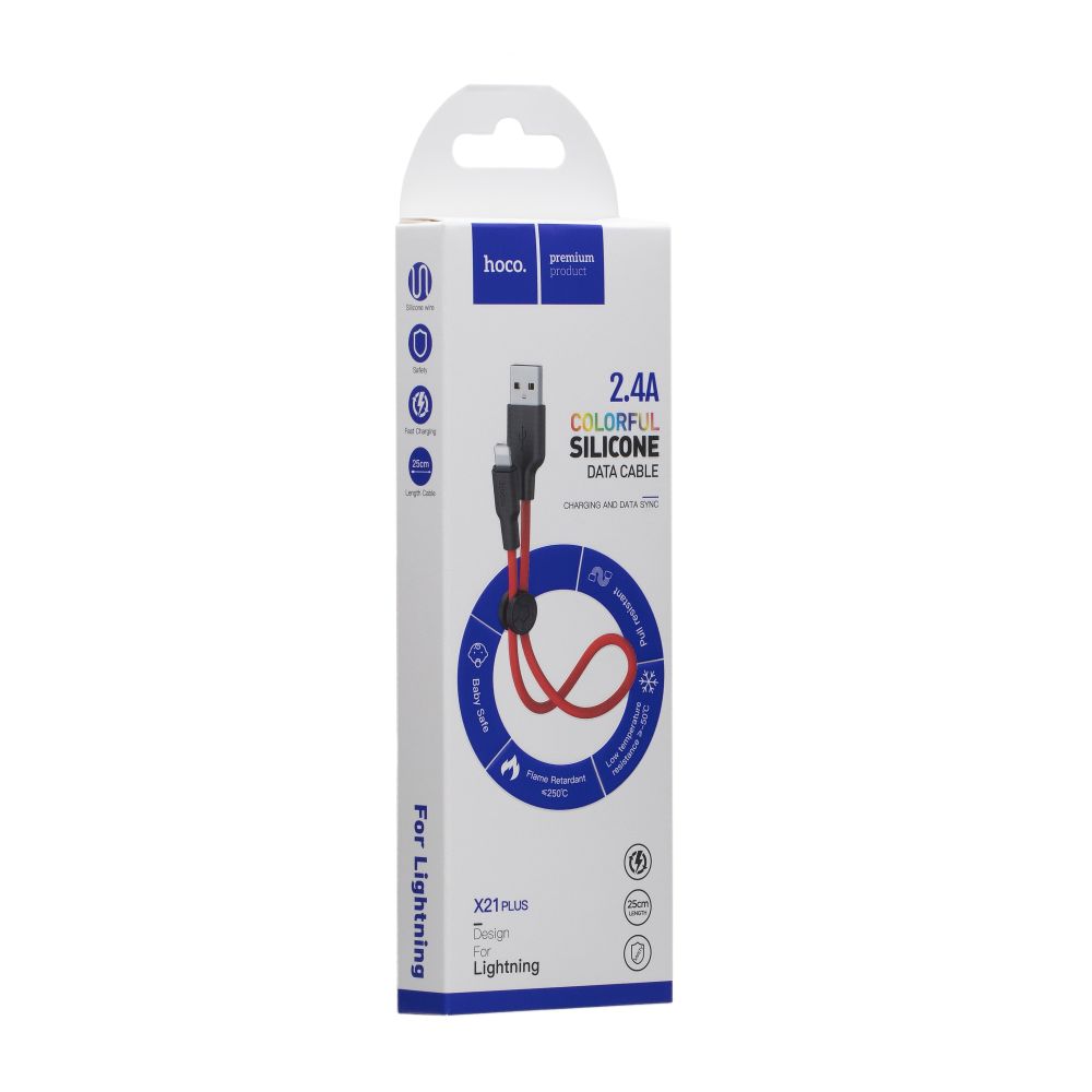 Купить USB HOCO X21 PLUS SILICONE LIGHTNING 0.25M_3