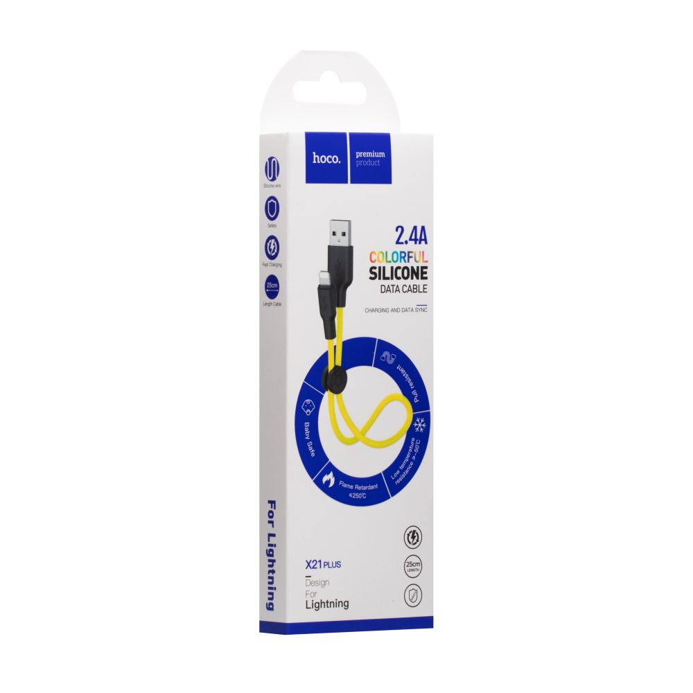 Купить USB HOCO X21 PLUS SILICONE LIGHTNING 0.25M_1