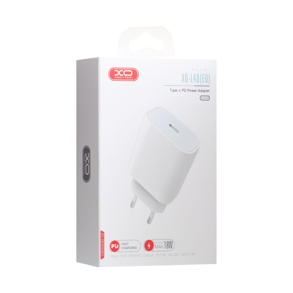 Купить СЕТЕВОЕ ЗАРЯДНОЕ УСТРОЙСТВО XO L40 PD 18W