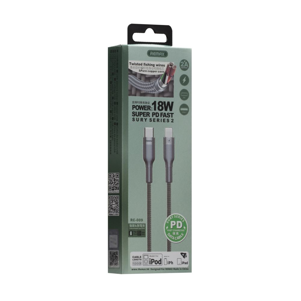 Купить USB REMAX RC-009I SURY 2 PD TYPE-C TO LIGHTNING