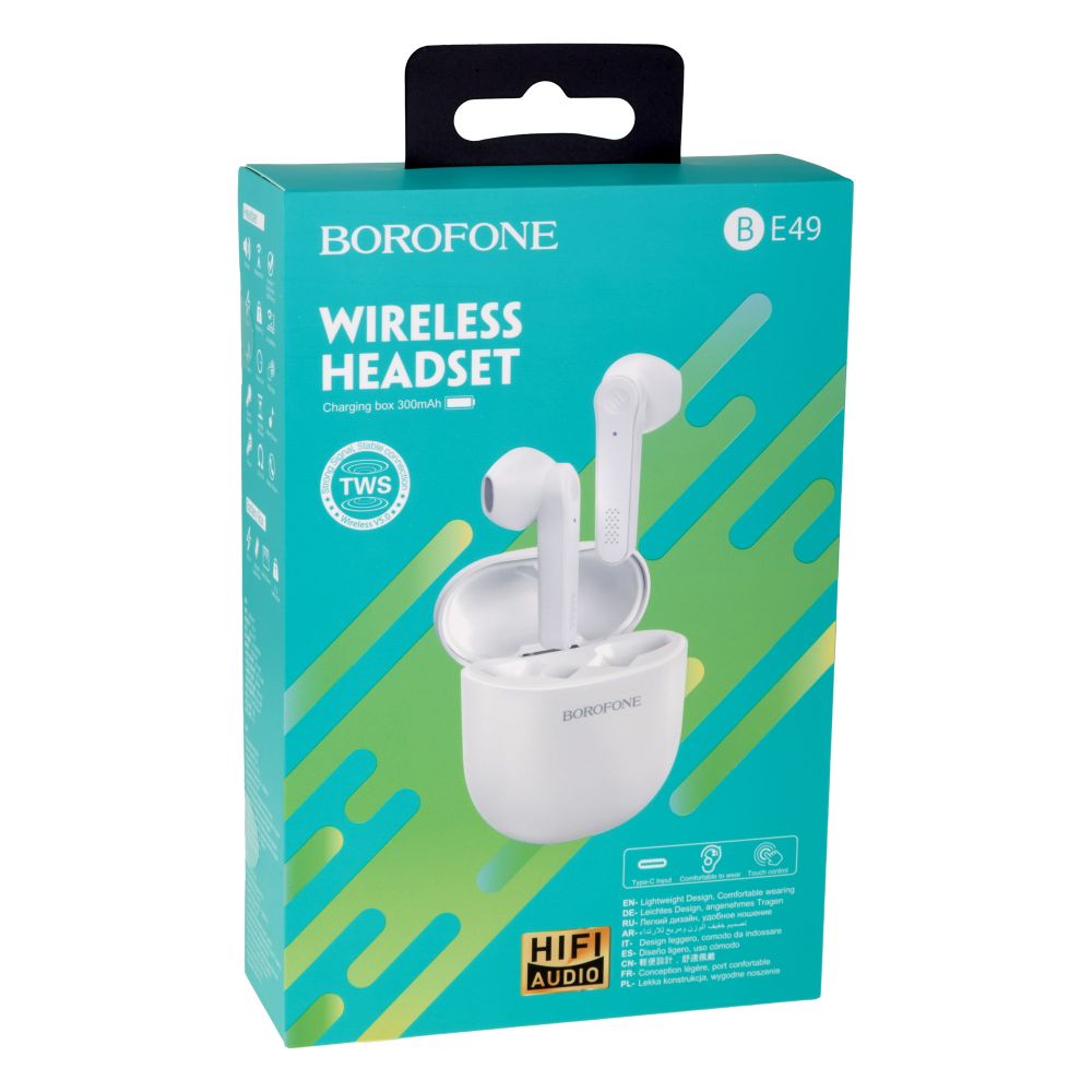 Купить БЛЮТУЗ СТЕРЕО ГАРНИТУРА BOROFONE BE49 SERENITY TWS_1
