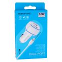 Купить АВТО ЗАРЯДНОЕ УСТРОЙСТВО BOROFONE BZ14 LIGHTNING 2USB 2.4A