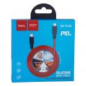 Купить USB HOCO X21 PLUS SILICONE PD 20W TYPE-C TO LIGHTNING_1
