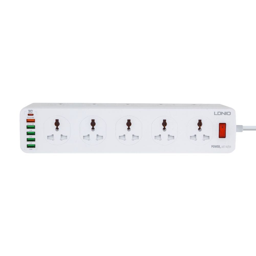 Купить СЕТЕВОЙ УДЛИНИТЕЛЬ LDNIO SC10610 (10 PORTS / 1PD / 1QC3.0 / 4 USB / 2M)_1