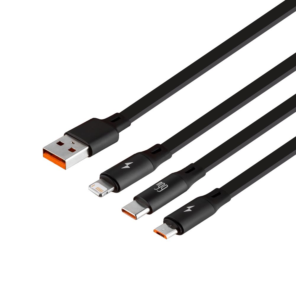 Купить USB BASEUS USB TO M+L+C 1.2M 66W CAMLC-M_1