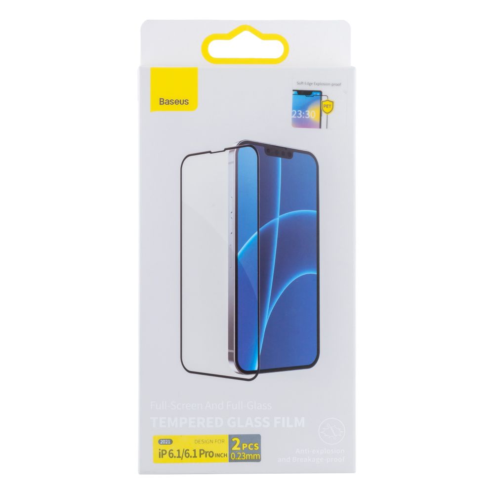 Купить ЗАЩИТНОЕ СТЕКЛО BASEUS 0.23MM ДЛЯ IPHONE 13/13 PRO (2 ШТ. В УП) SGQP020101
