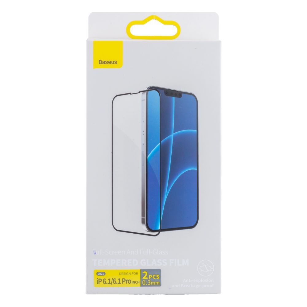 Купить ЗАЩИТНОЕ СТЕКЛО BASEUS 0.3MM ДЛЯ IPHONE 13/13 PRO (2 ШТ. В УП) SGQP010101