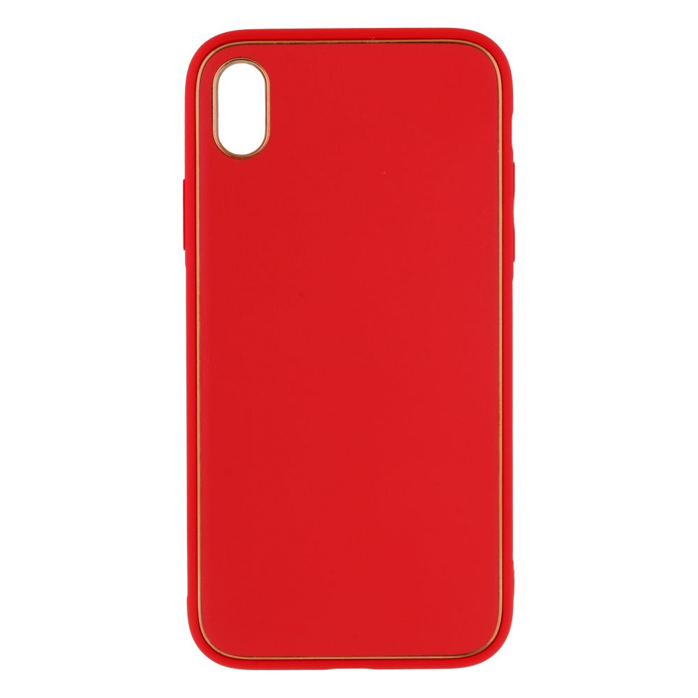 Купить ЧЕХОЛ LEATHER GOLD WITH FRAME WITHOUT LOGO ДЛЯ IPHONE XR