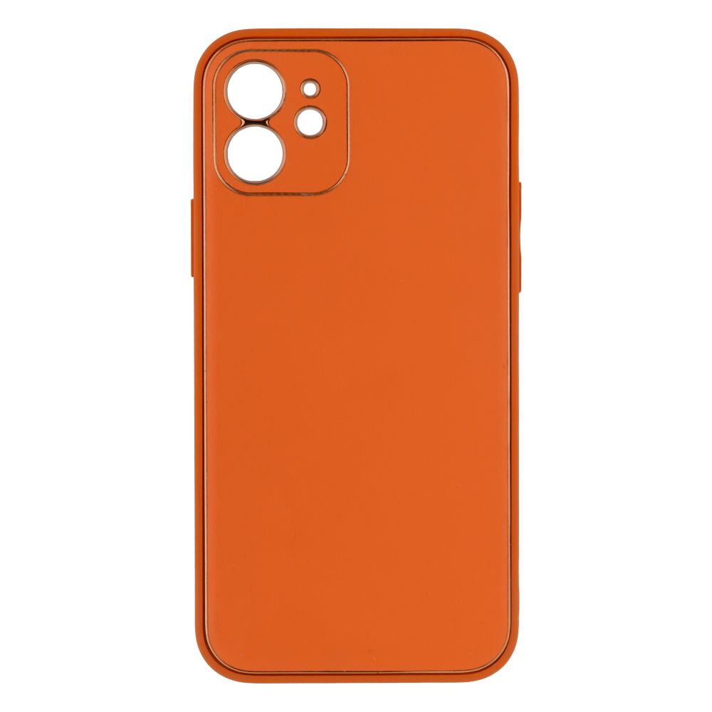 Купить ЧЕХОЛ LEATHER GOLD WITH FRAME WITHOUT LOGO ДЛЯ IPHONE 12