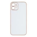 Купить ЧЕХОЛ LEATHER GOLD WITH FRAME WITHOUT LOGO ДЛЯ IPHONE 12_10