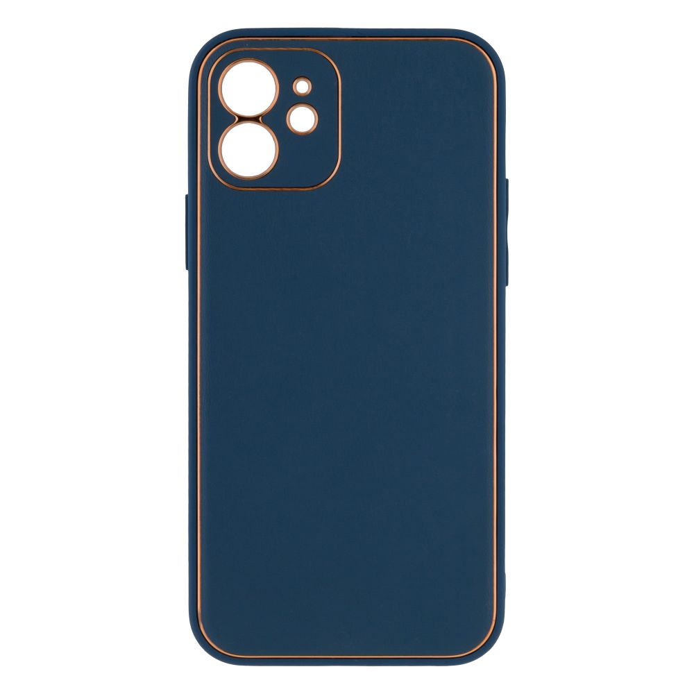Купить ЧЕХОЛ LEATHER GOLD WITH FRAME WITHOUT LOGO ДЛЯ IPHONE 12_11