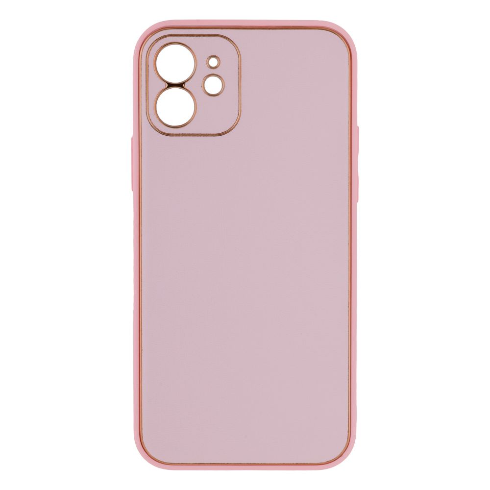Купить ЧЕХОЛ LEATHER GOLD WITH FRAME WITHOUT LOGO ДЛЯ IPHONE 12_3