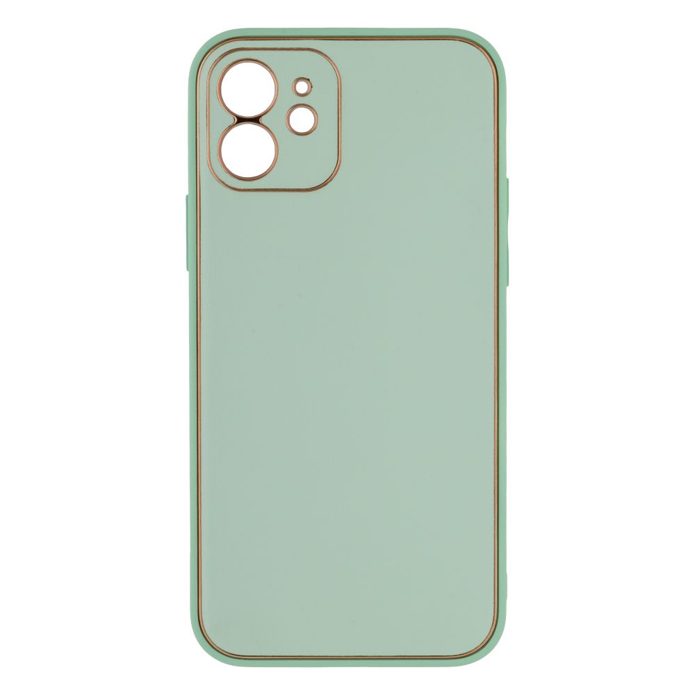 Купить ЧЕХОЛ LEATHER GOLD WITH FRAME WITHOUT LOGO ДЛЯ IPHONE 12_6