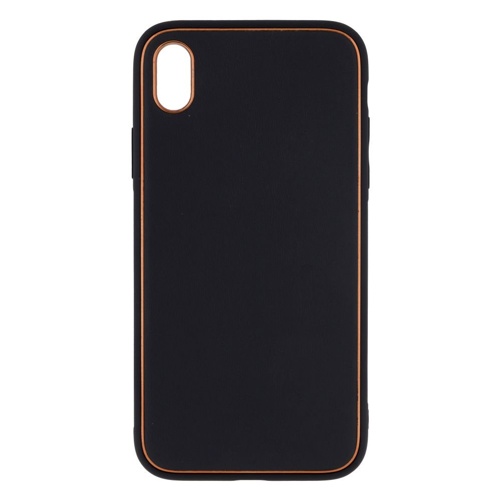 Купить ЧЕХОЛ LEATHER GOLD WITH FRAME WITHOUT LOGO ДЛЯ IPHONE XR_1