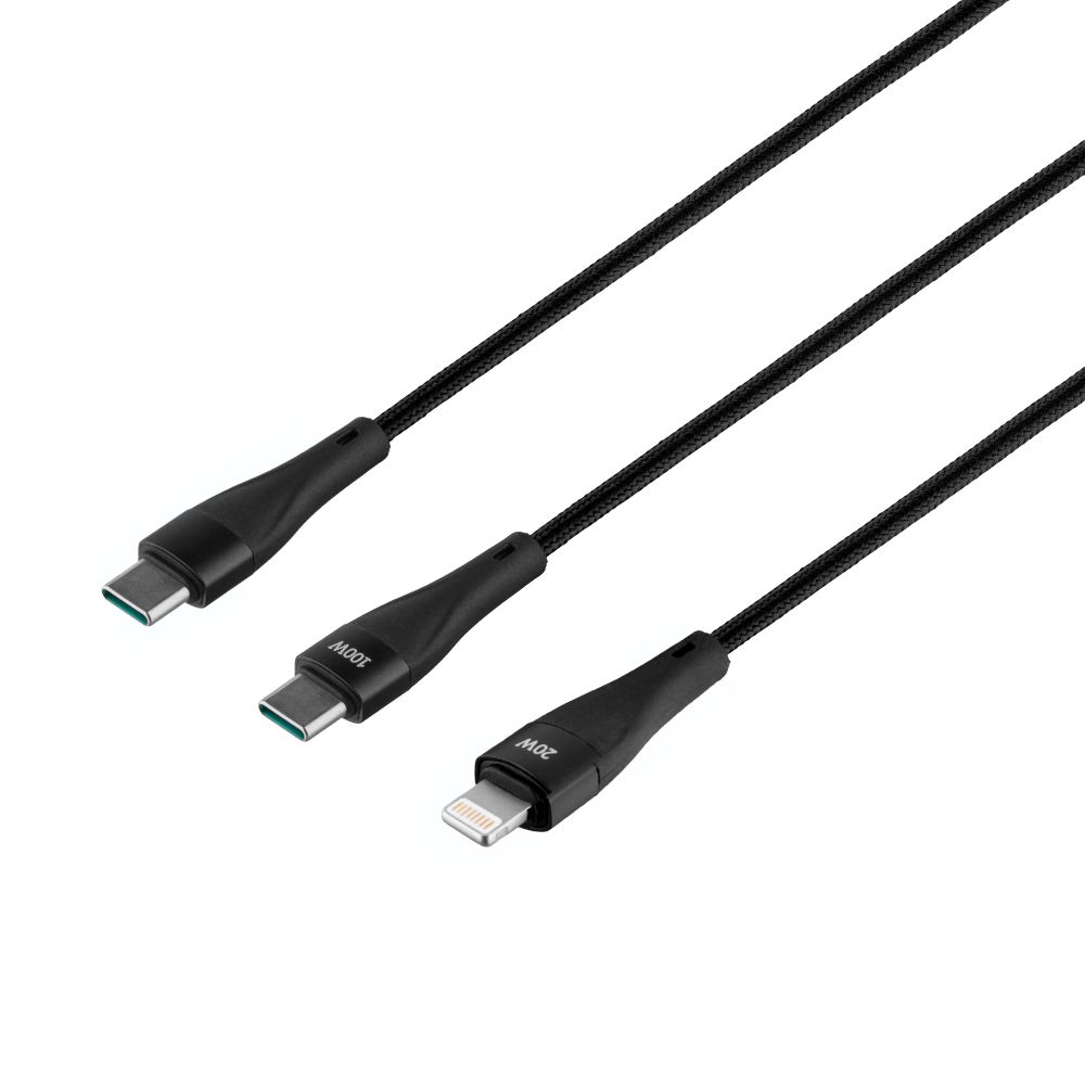 Купить USB HOCO U102 SUPER 100W 2 IN1 TYPE-C TO TYPE-C+LIGHTNING_1