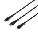 Купить USB HOCO U102 SUPER 100W 2 IN1 TYPE-C TO TYPE-C+LIGHTNING_1