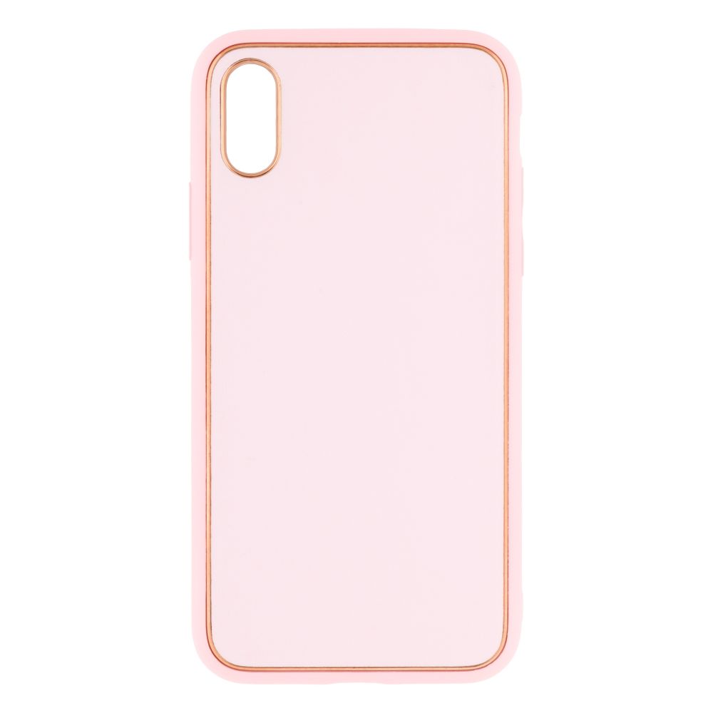 Купить ЧЕХОЛ LEATHER GOLD WITH FRAME WITHOUT LOGO ДЛЯ IPHONE X/XS_2