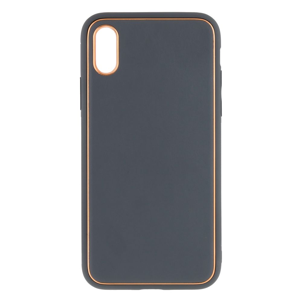 Купить ЧЕХОЛ LEATHER GOLD WITH FRAME WITHOUT LOGO ДЛЯ IPHONE X/XS_3