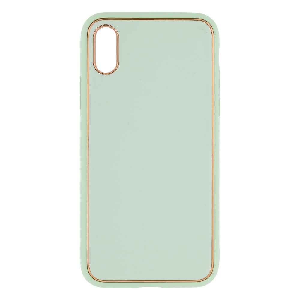 Купить ЧЕХОЛ LEATHER GOLD WITH FRAME WITHOUT LOGO ДЛЯ IPHONE X/XS_5
