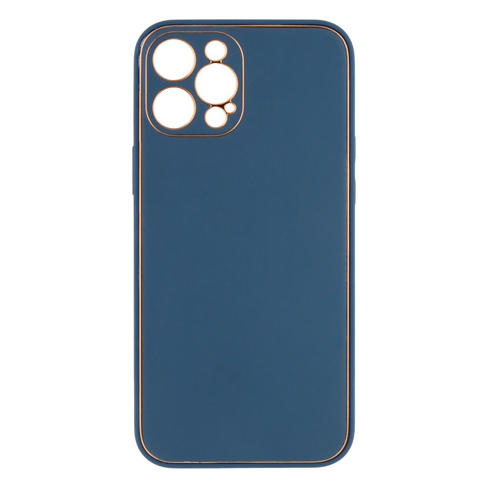 Купить ЧЕХОЛ LEATHER GOLD WITH FRAME WITHOUT LOGO ДЛЯ IPHONE 12 PRO MAX