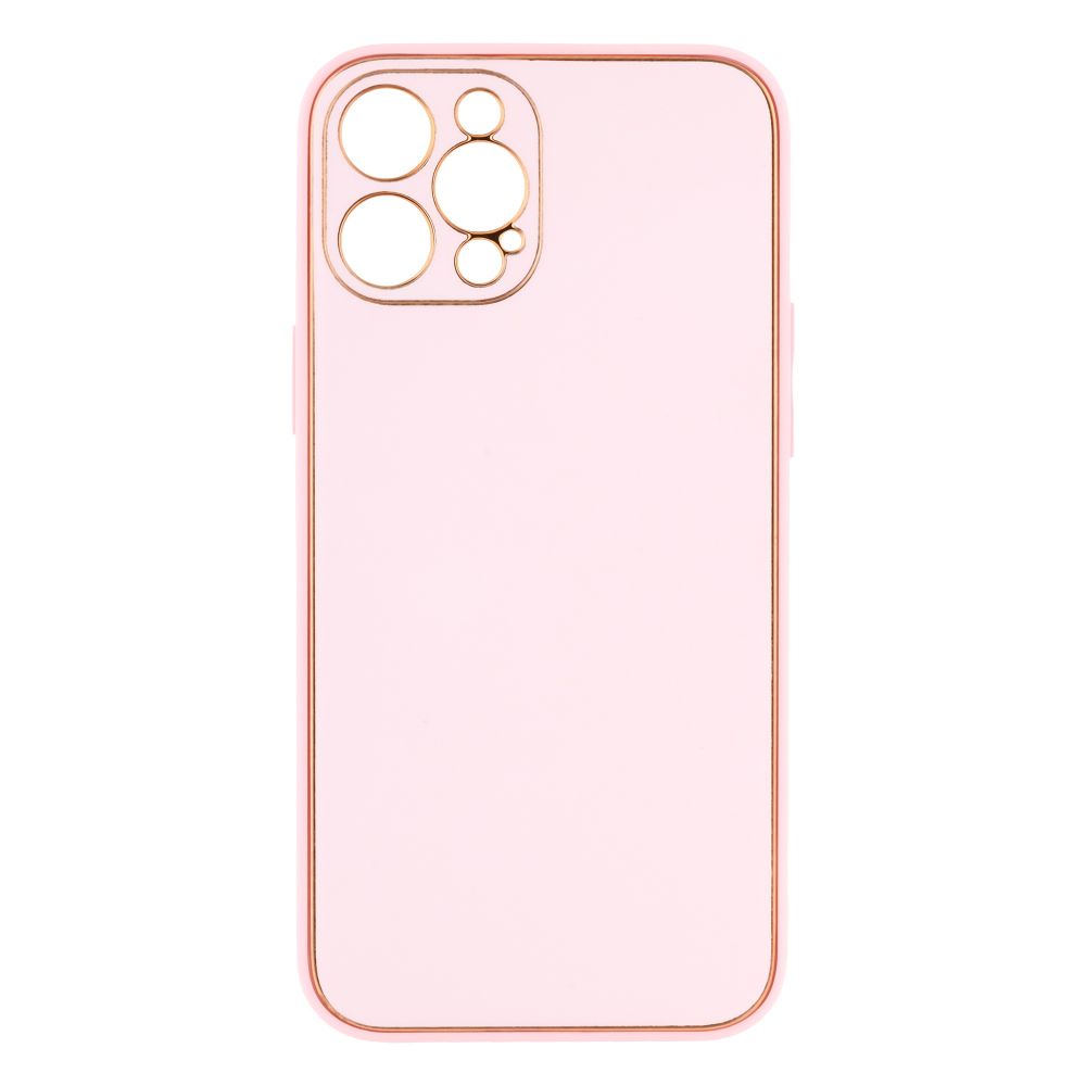 Купить ЧЕХОЛ LEATHER GOLD WITH FRAME WITHOUT LOGO ДЛЯ IPHONE 12 PRO MAX_3