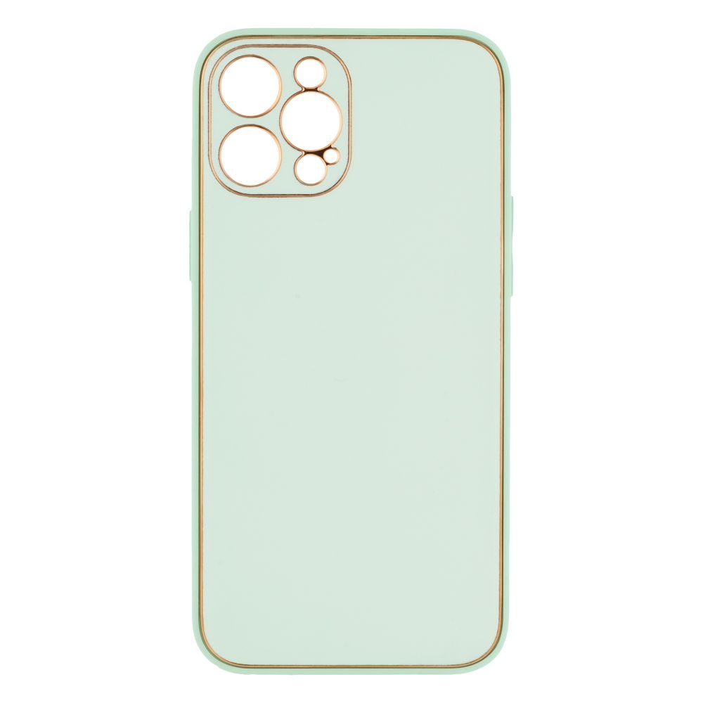 Купить ЧЕХОЛ LEATHER GOLD WITH FRAME WITHOUT LOGO ДЛЯ IPHONE 12 PRO MAX_6