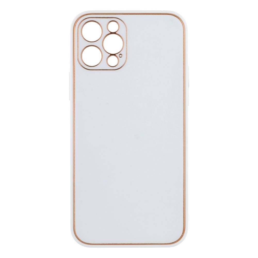Купить ЧЕХОЛ LEATHER GOLD WITH FRAME WITHOUT LOGO ДЛЯ IPHONE 12 PRO_10