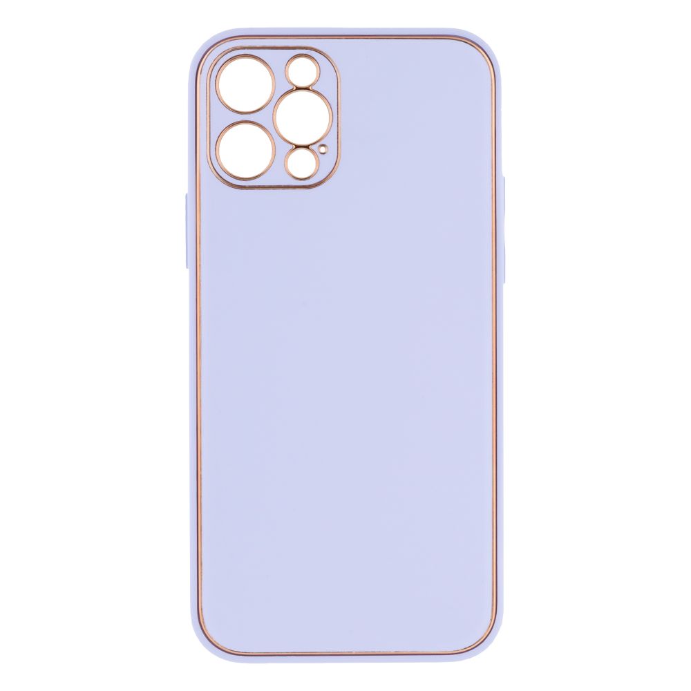 Купить ЧЕХОЛ LEATHER GOLD WITH FRAME WITHOUT LOGO ДЛЯ IPHONE 12 PRO_12