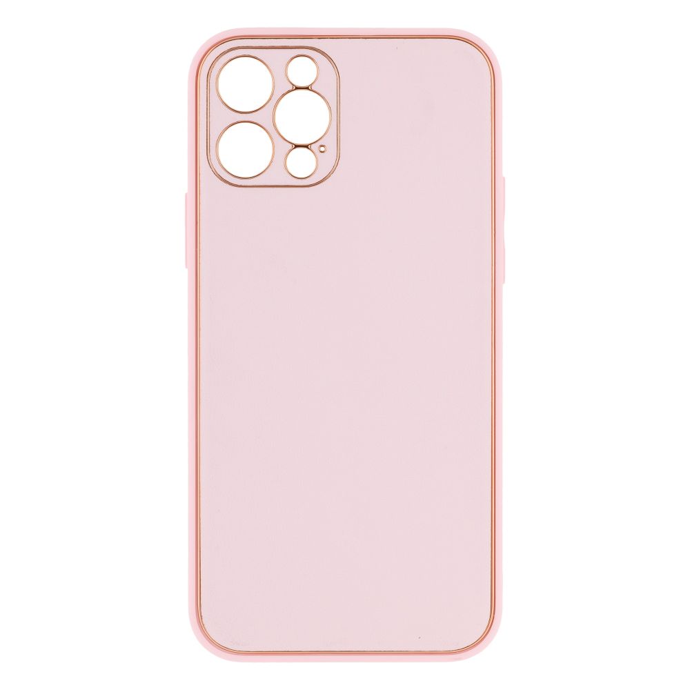 Купить ЧЕХОЛ LEATHER GOLD WITH FRAME WITHOUT LOGO ДЛЯ IPHONE 12 PRO_3
