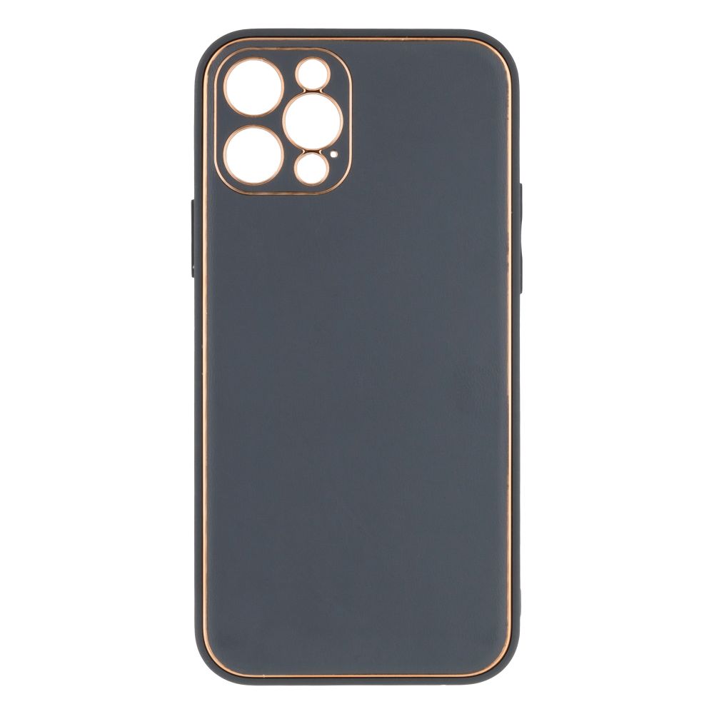 Купить ЧЕХОЛ LEATHER GOLD WITH FRAME WITHOUT LOGO ДЛЯ IPHONE 12 PRO_4