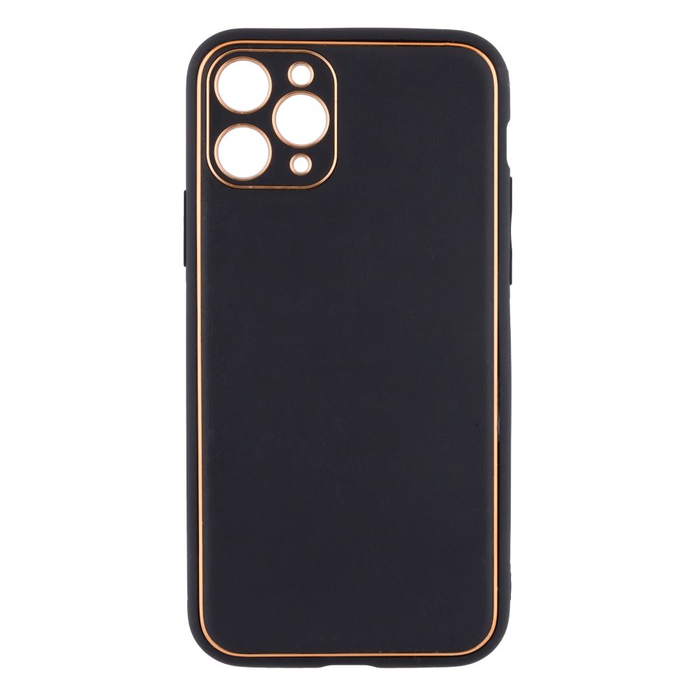 Купить ЧЕХОЛ LEATHER GOLD WITH FRAME WITHOUT LOGO ДЛЯ IPHONE 11 PRO