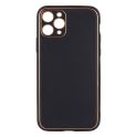 Купить ЧЕХОЛ LEATHER GOLD WITH FRAME WITHOUT LOGO ДЛЯ IPHONE 11 PRO