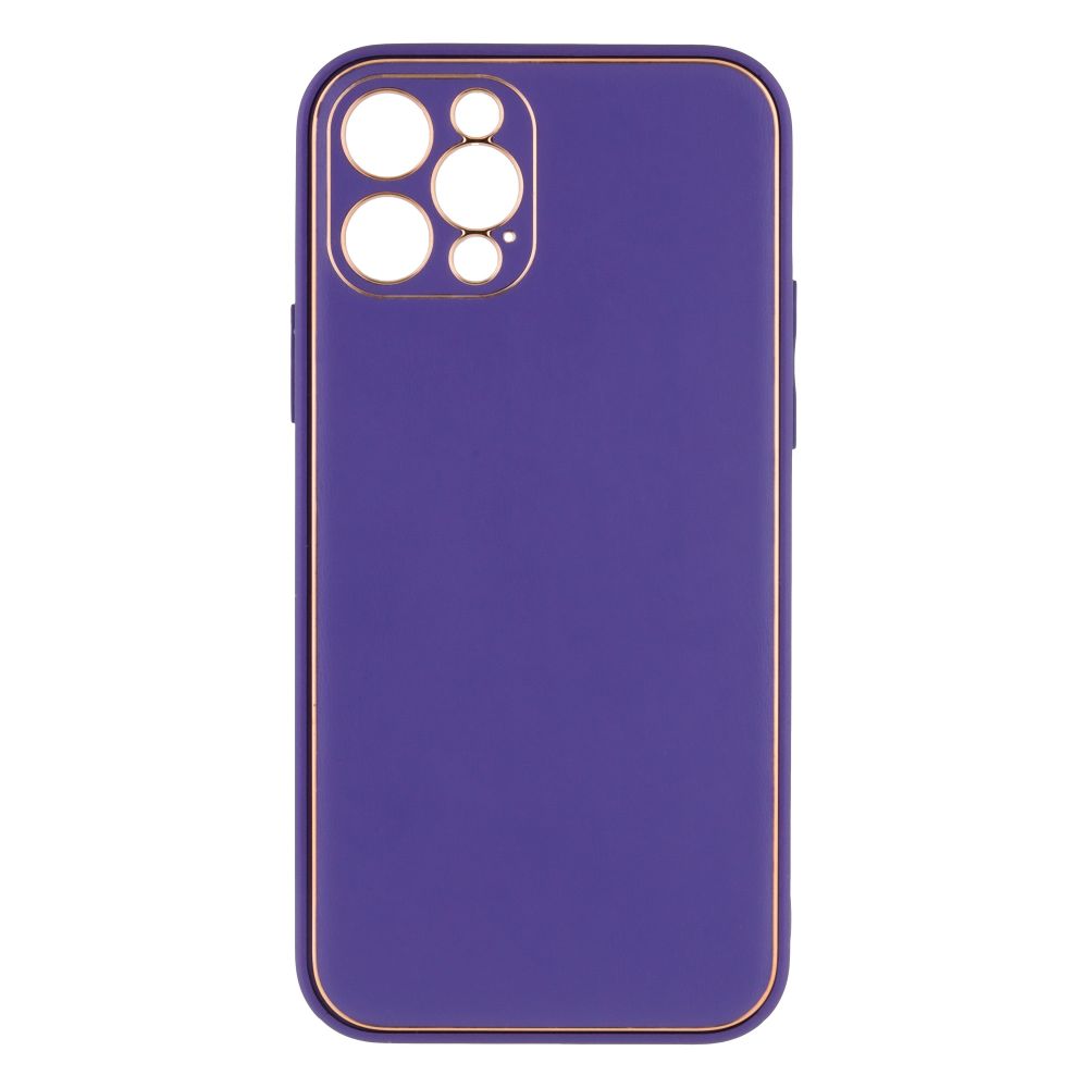 Купить ЧЕХОЛ LEATHER GOLD WITH FRAME WITHOUT LOGO ДЛЯ IPHONE 12 PRO_7