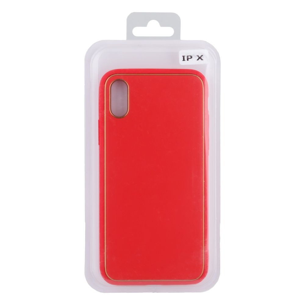 Купить ЧЕХОЛ LEATHER GOLD WITH FRAME WITHOUT LOGO ДЛЯ IPHONE X/XS_13