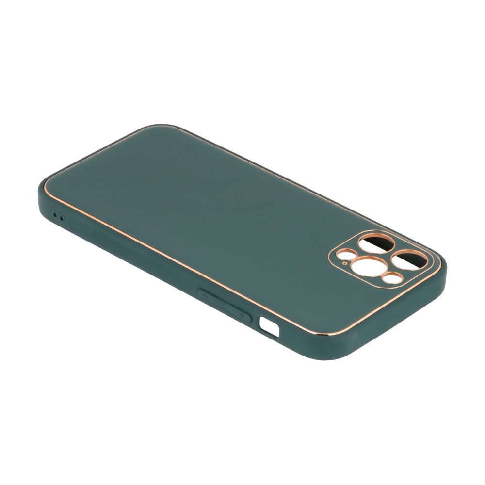 Купить ЧЕХОЛ LEATHER GOLD WITH FRAME WITHOUT LOGO ДЛЯ IPHONE 12 PRO_15