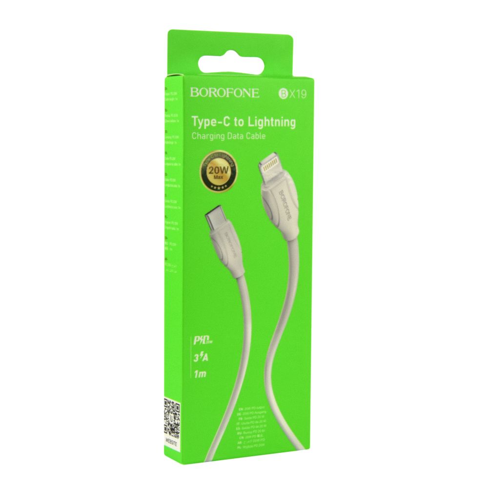 Купить USB BOROFONE BX19 TYPE-C TO LIGHTNING 20W