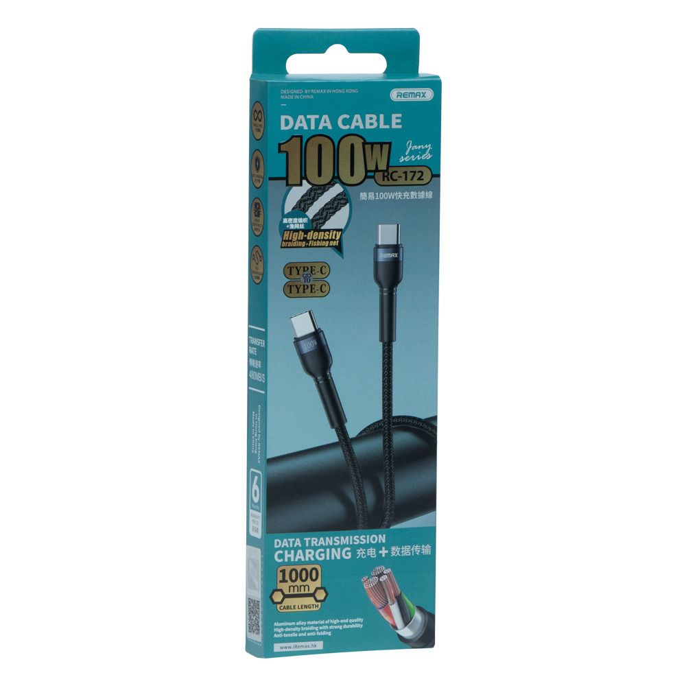 Купить USB REMAX RC-172 TYPE C TO TYPE C 100W PD