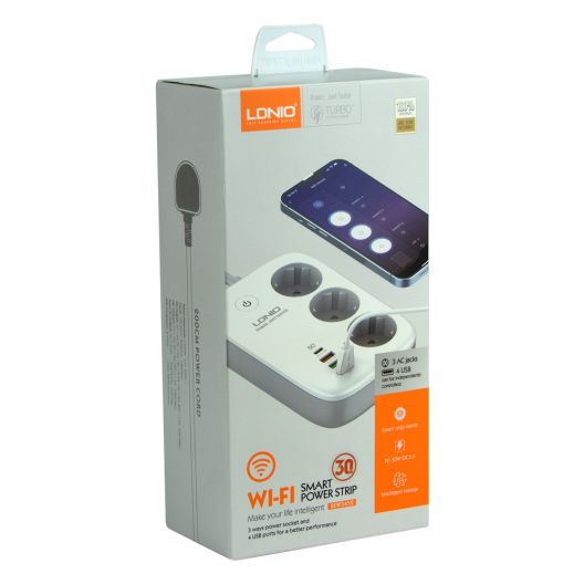 Купить СЕТЕВОЙ УДЛИНИТЕЛЬ LDNIO SEW3452 3 PORTS / PD / 3USB/ 1  QC 3.0 / 1 TYPE-C / WIFI