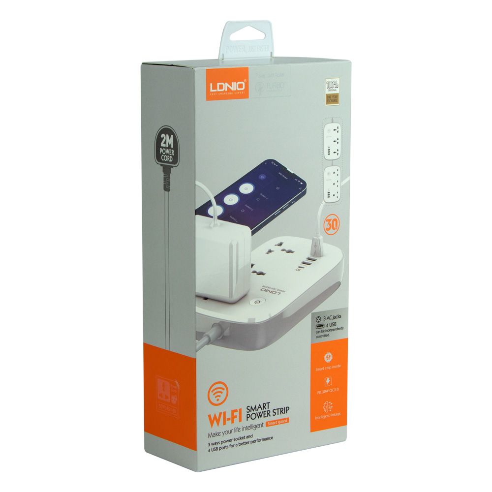Купить СЕТЕВОЙ УДЛИНИТЕЛЬ LDNIO SCW3451 3 PORTS / PD / 3USB / 1 QC 3.0 / 1 TYPE-C / WIFI