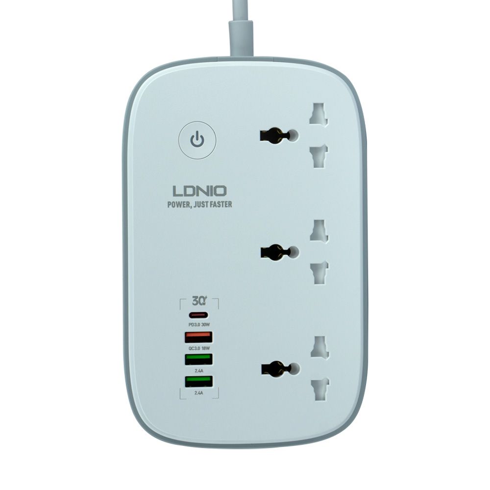 Купить СЕТЕВОЙ УДЛИНИТЕЛЬ LDNIO SCW3451 3 PORTS / PD / 3USB / 1 QC 3.0 / 1 TYPE-C / WIFI_1
