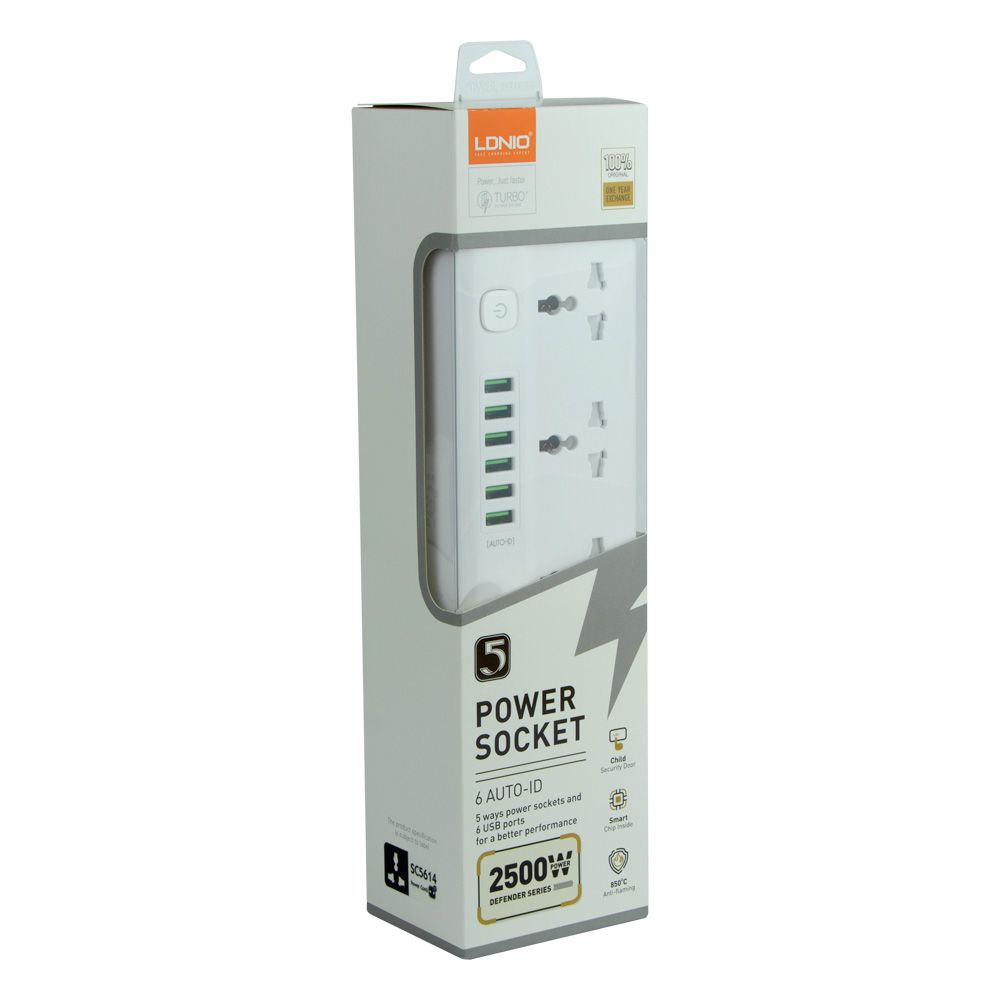 Купить СЕТЕВОЙ УДЛИНИТЕЛЬ LDNIO SC5614 5 SOCKET / 6 USB