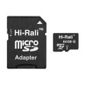 Купить КАРТА ПАМЯТИ HI-RALI MICROSDXC 64GB UHS-1 10 CLASS & ADAPTER_1