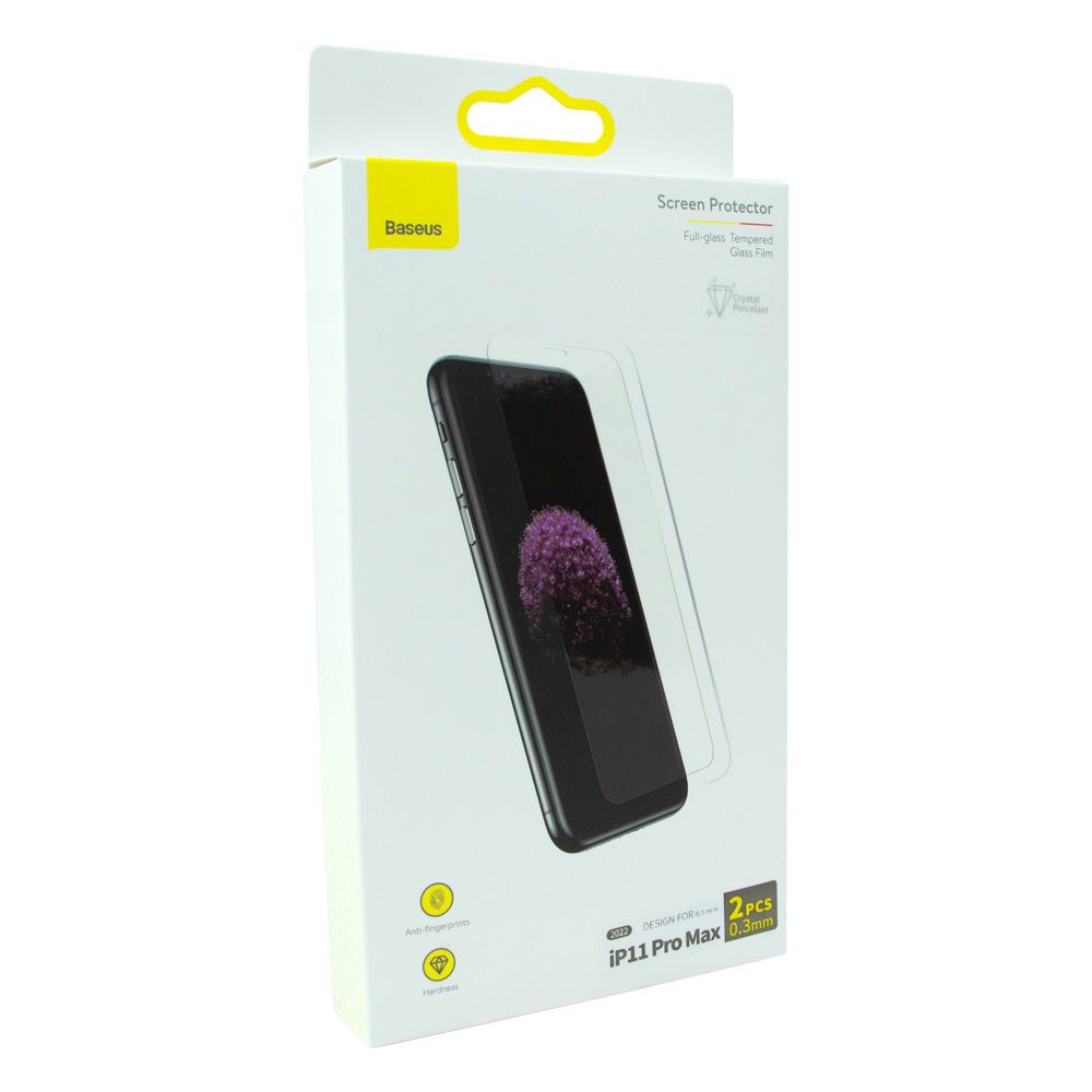 Купить ЗАЩИТНОЕ СТЕКЛО BASEUS 0.3MM ДЛЯ IPHONE 11 PRO MAX/XS MAX (2 ШТ) SGBL063502