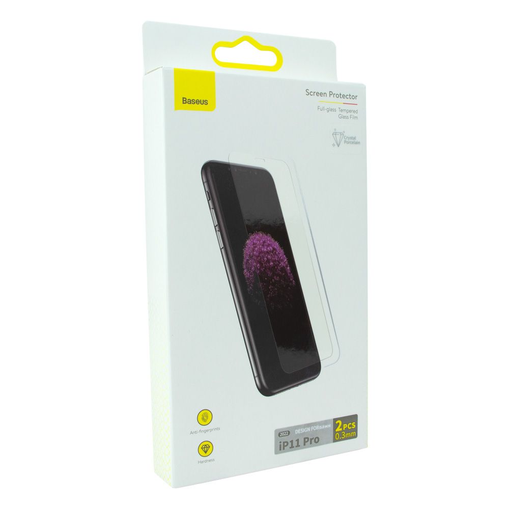 Купить ЗАЩИТНОЕ СТЕКЛО BASEUS 0.3MM ДЛЯ IPHONE 11 PRO / X / XS (2 ШТ) SGBL063602