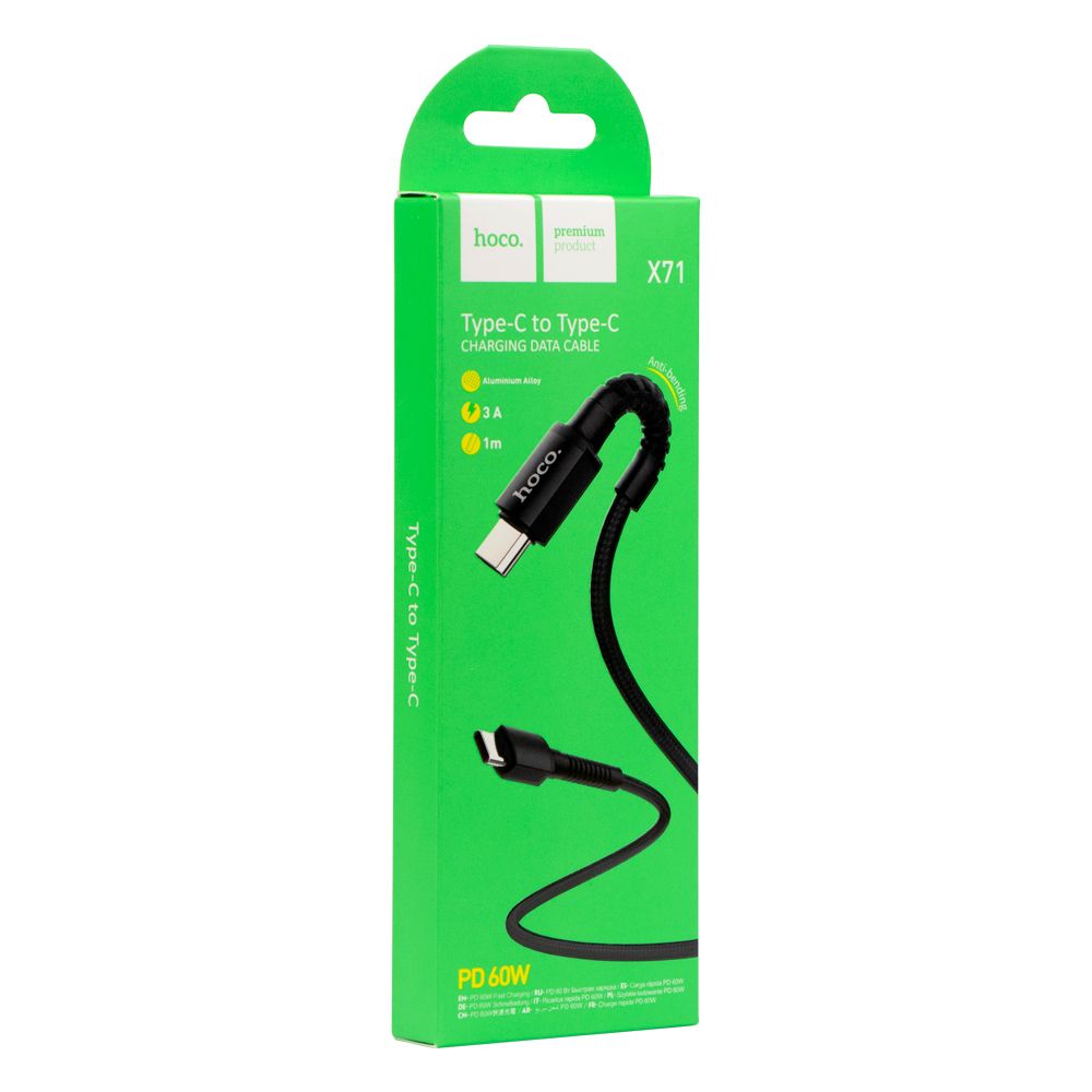 Купить USB HOCO X71 ESPECIAL TYPE-C TO TYPE-C PD 60W 3A