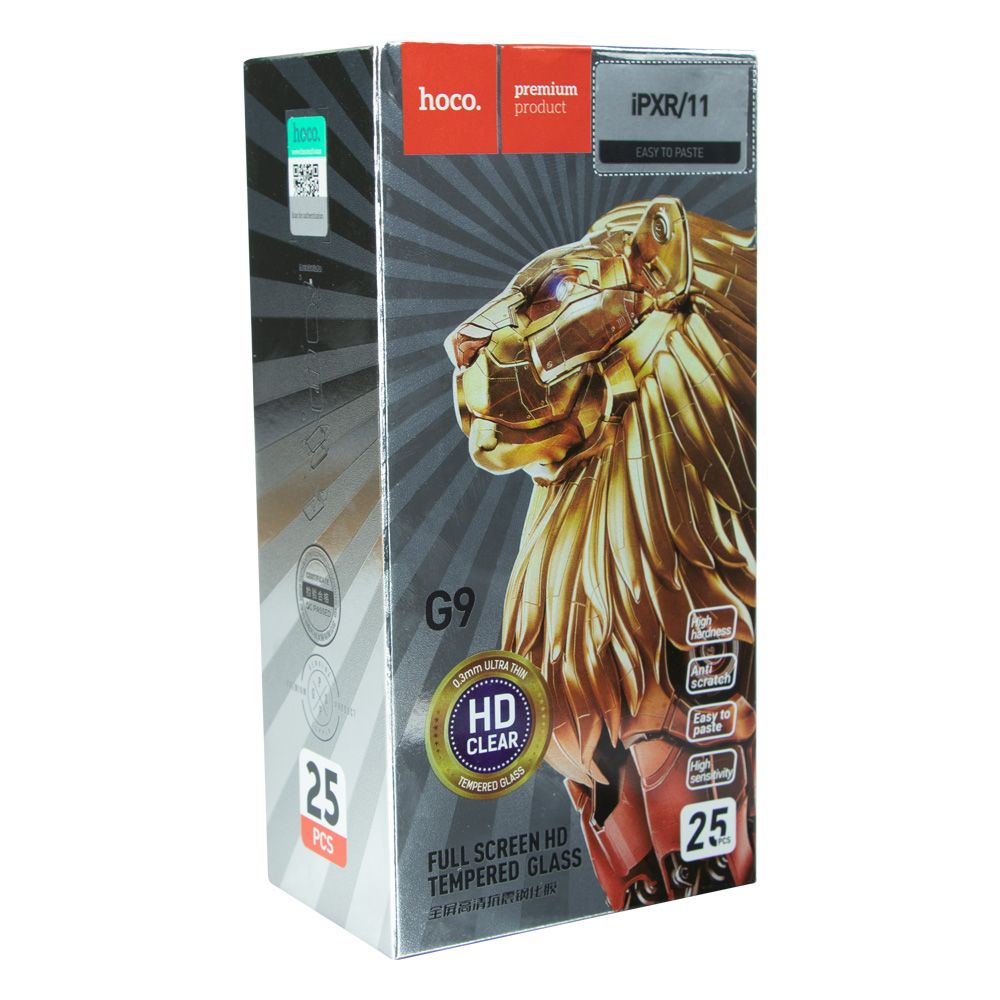 Купить ЗАЩИТНОЕ СТЕКЛО HOCO G9 HD FOR APPLE IPHONE XR/11 25 ШТ