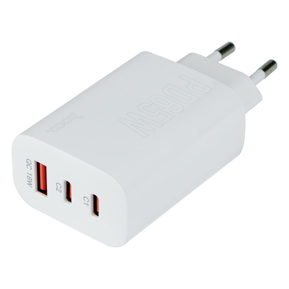 Купить СЕТЕВОЕ ЗАРЯДНОЕ УСТРОЙСТВО HOCO DC40 PD 65W + QC3.0 TYPE-C TO TYPE-C_2